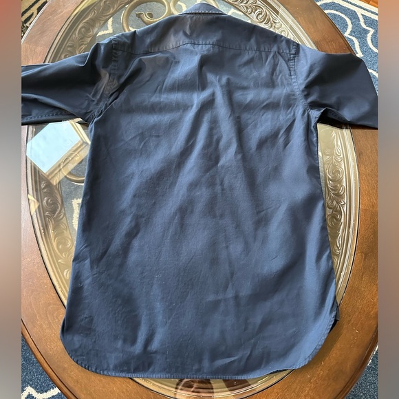 Authentic Men's Sherfield Sport Shirt S Slim Fit Navy Dress Shirt Strech cotton - Picture 3 of 13